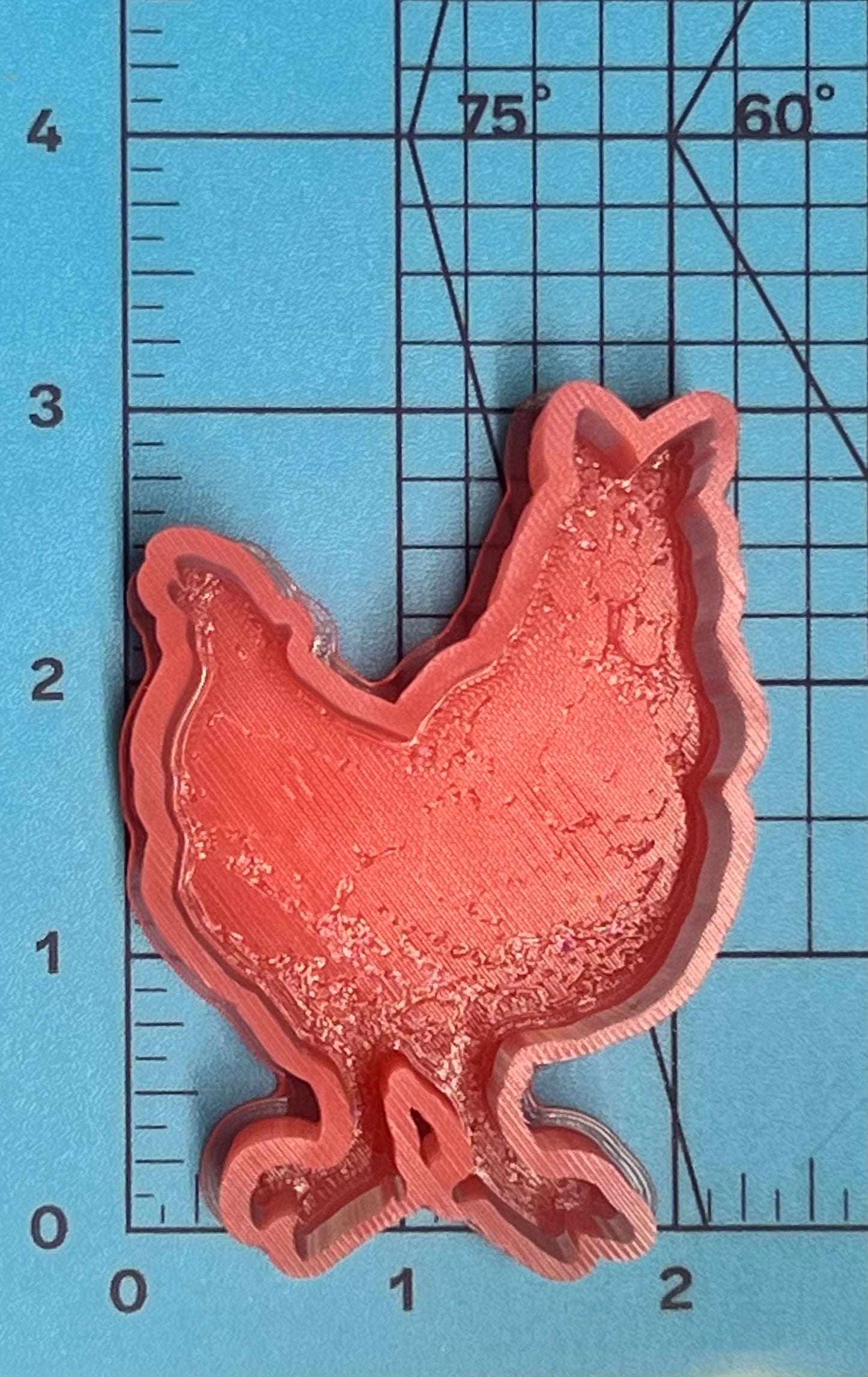 {Chicken with Bow} Silicone Mold