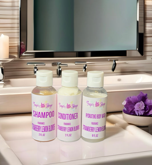 Shampoo,Conditioner, & Hydrating bodywash sample set - 2oz each