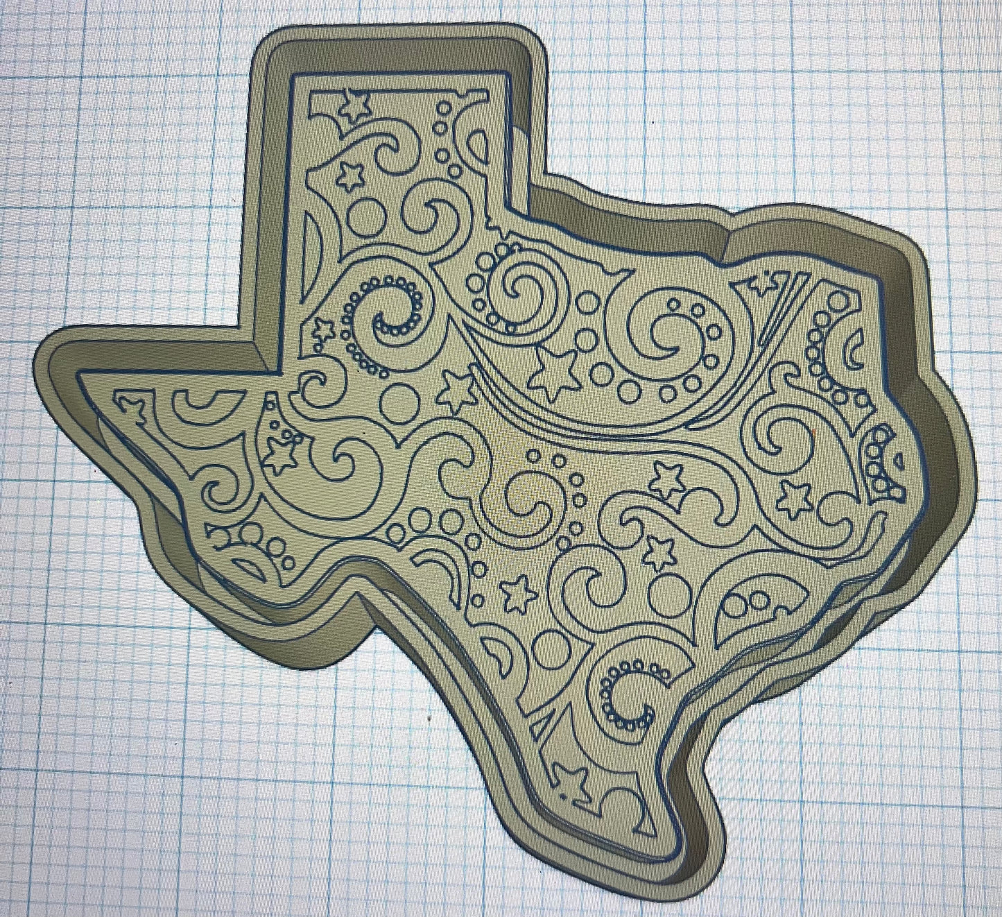 {swirl texas} Silicone Mold