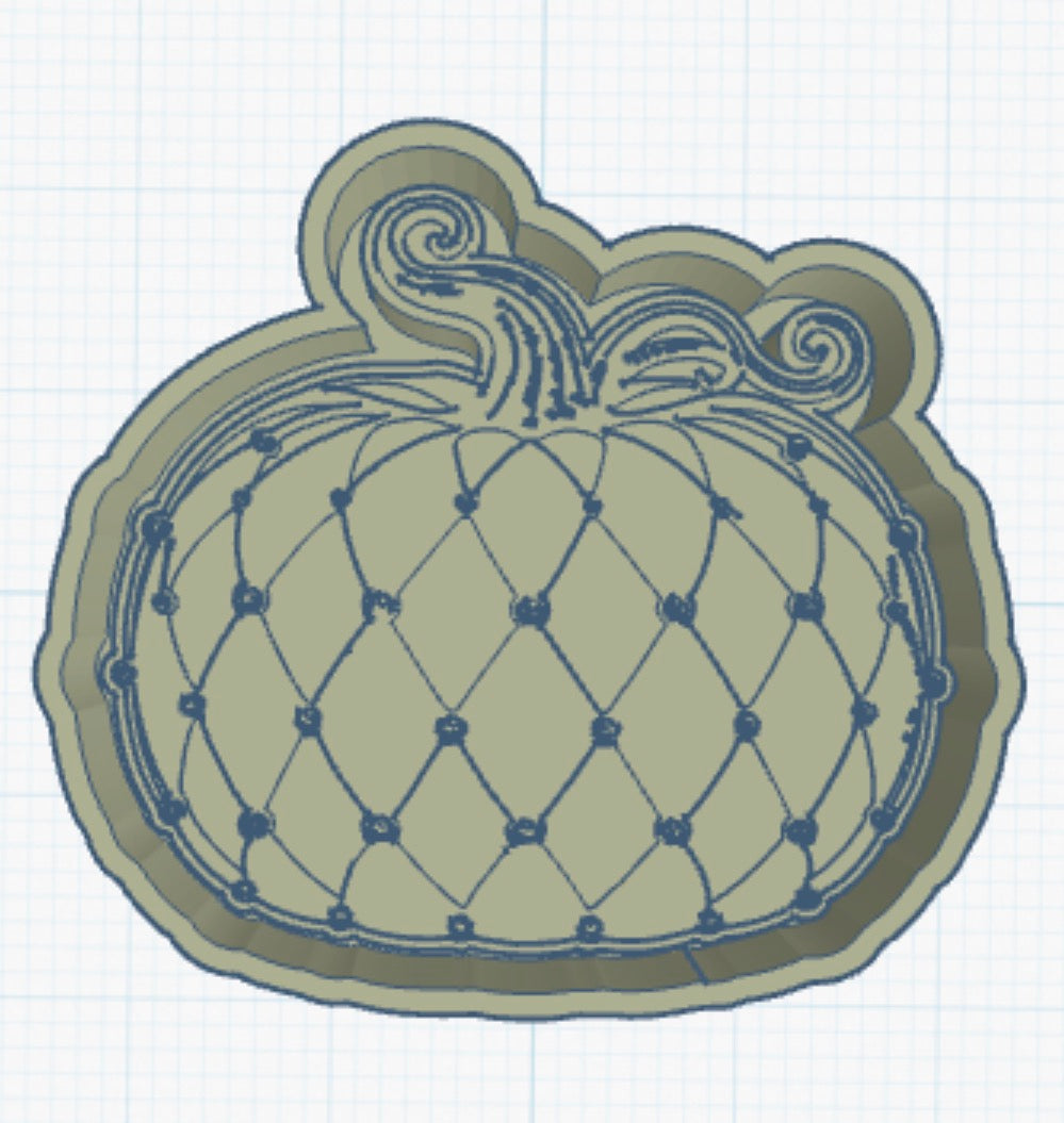 harlequin diamond pumpkin silicone mold