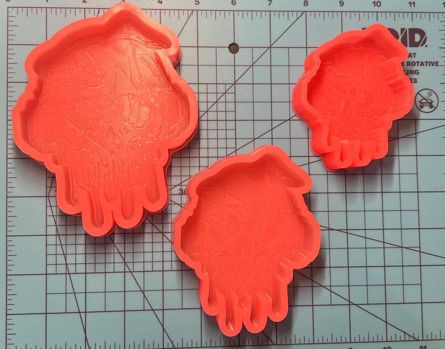 {mushroom skull headphones } Silicone Mold