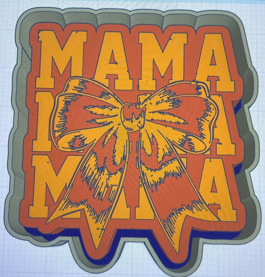 {Mama with a bow} Silicone Mold