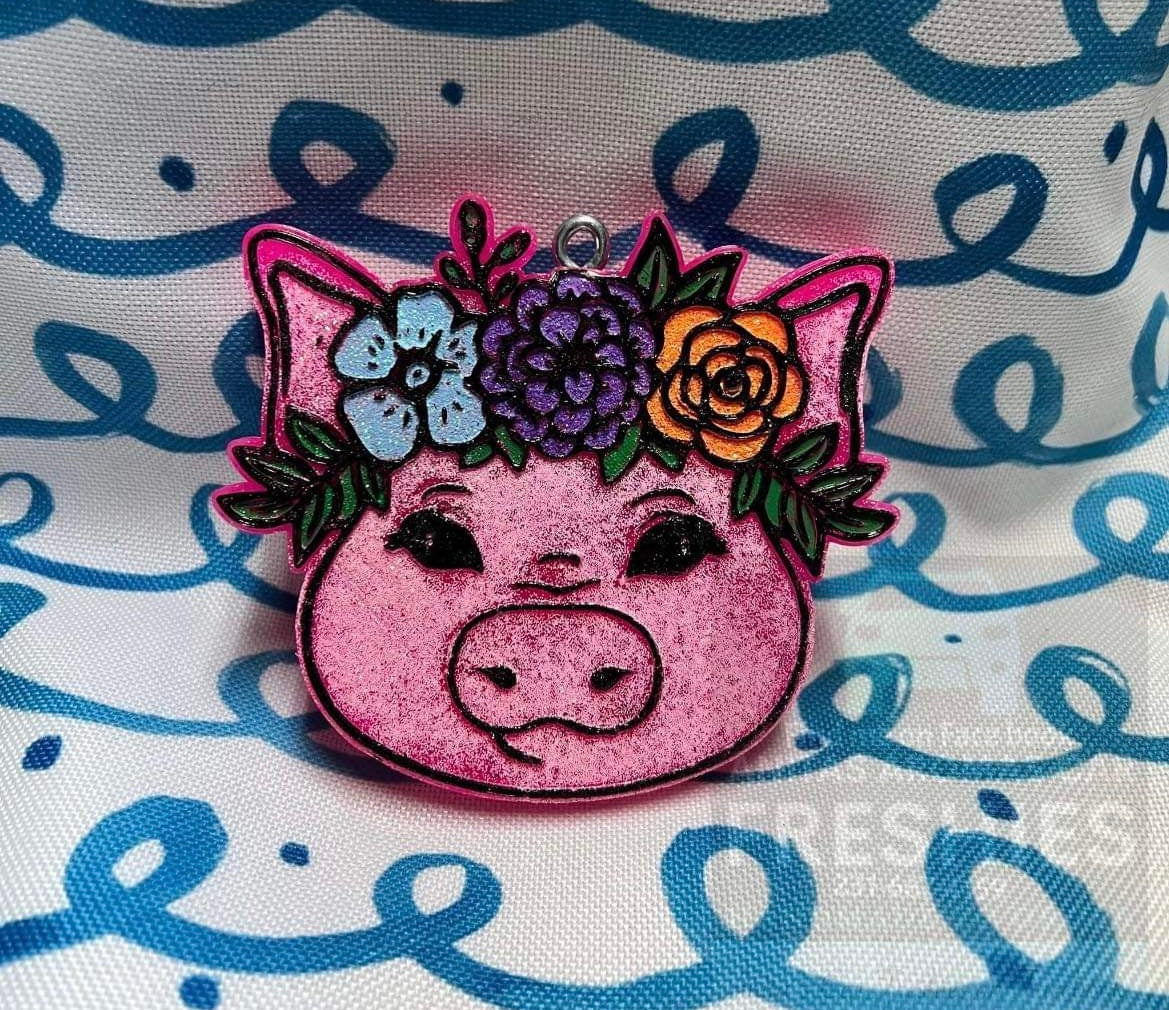 {floral pig} DBD Silicone Mold