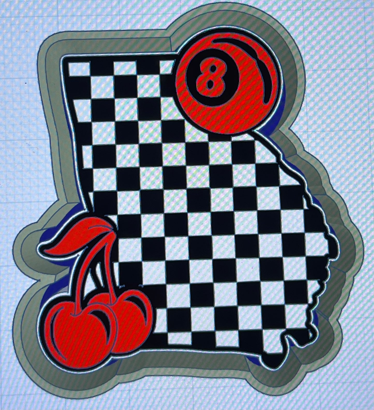 {Georgia 8ball cherry} Silicone Mold