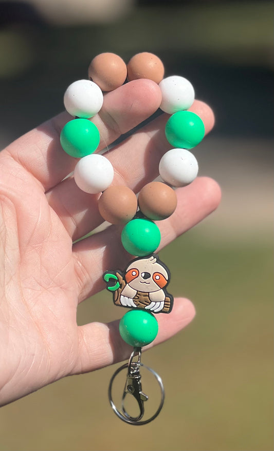 Sloth keychain wristlet