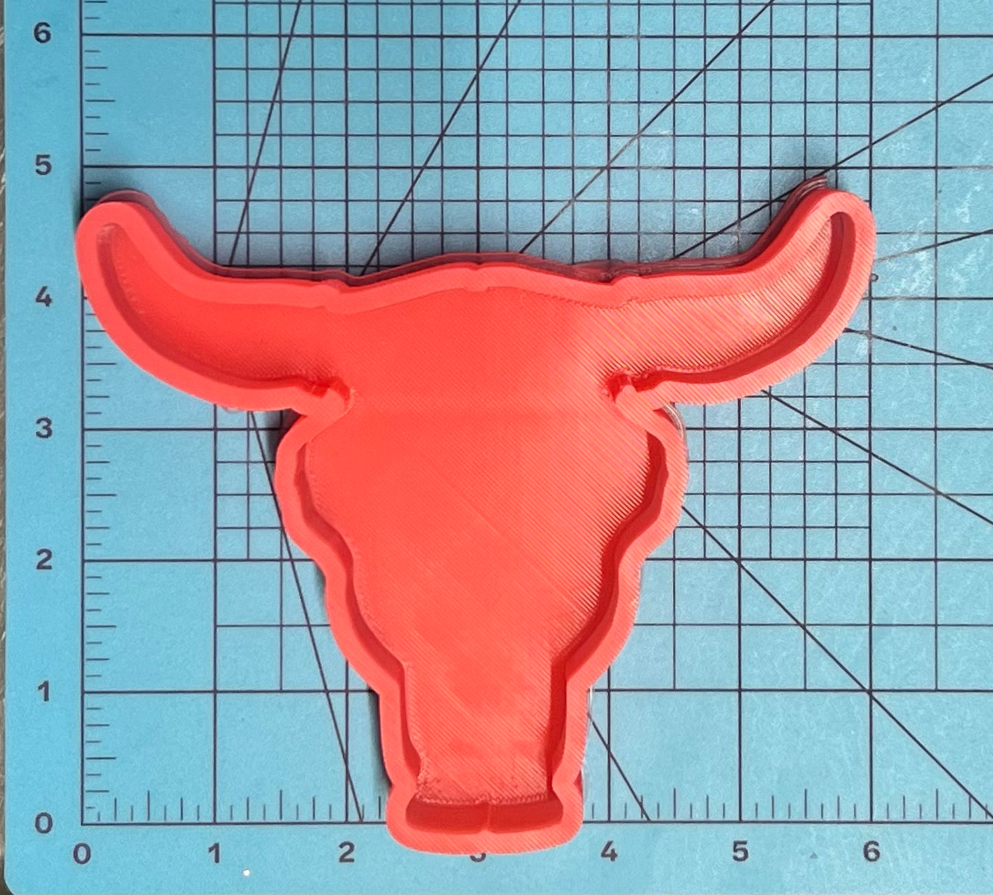 {Lg bull skull with inserts} Silicone Mold