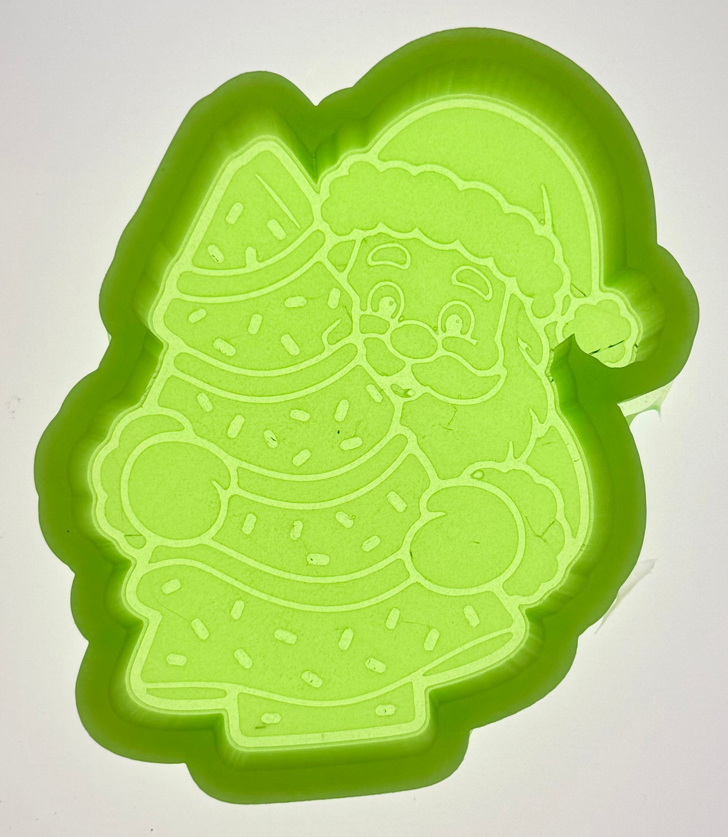 Santa and cake silicone mold