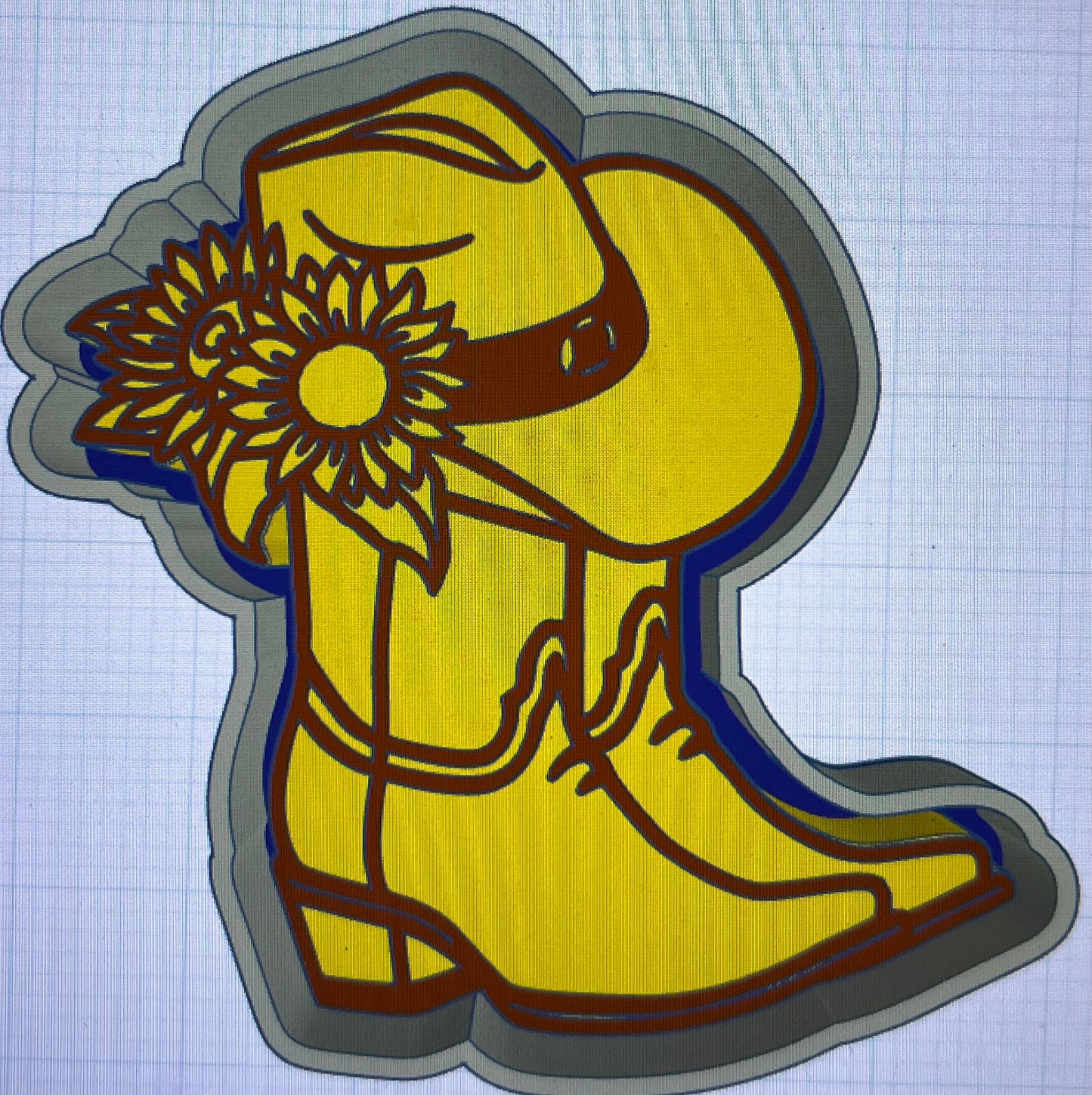 {sunflower hat and boots} Silicone Mold