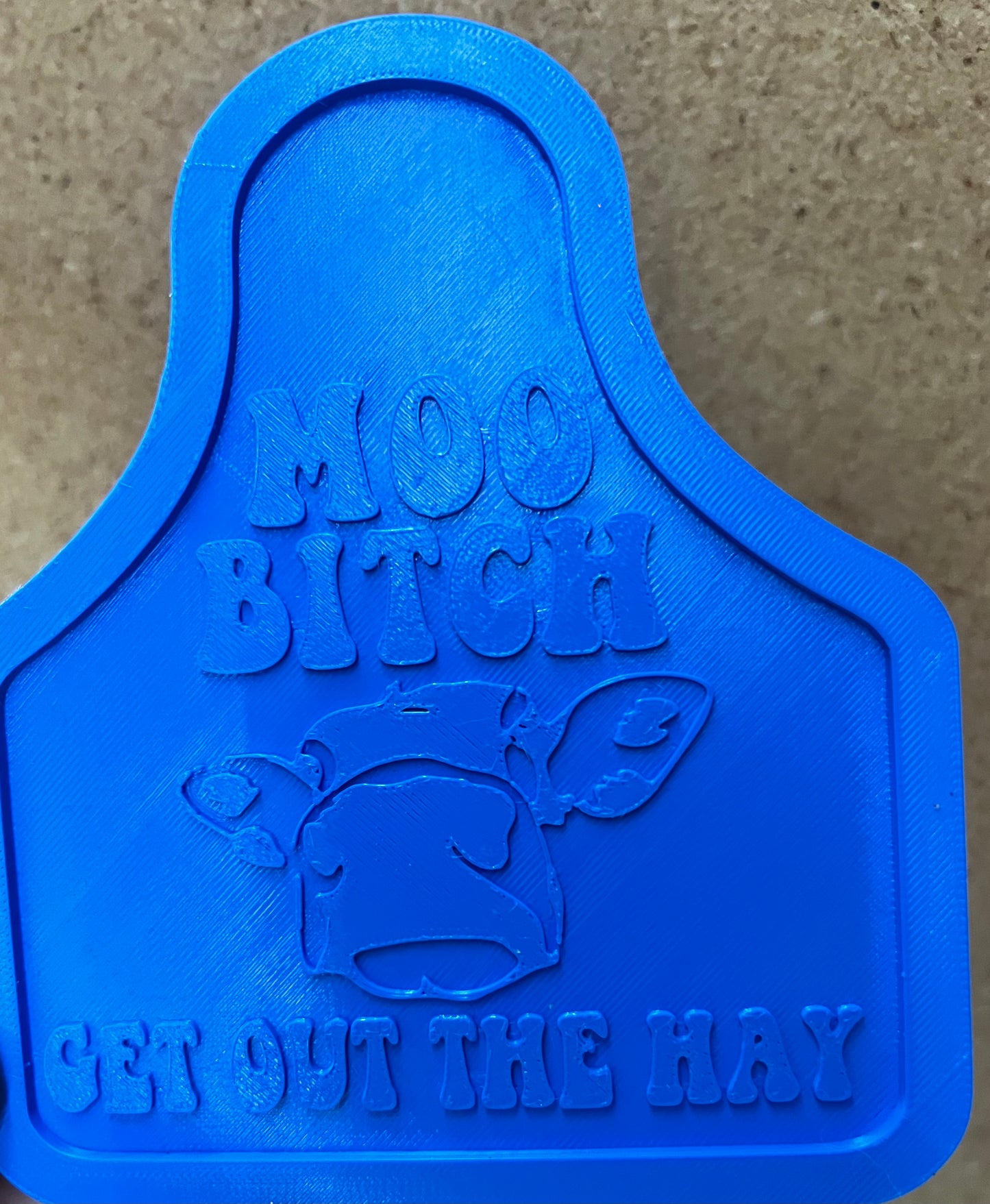 X- Large Cow Tag inserts (silicone mold)