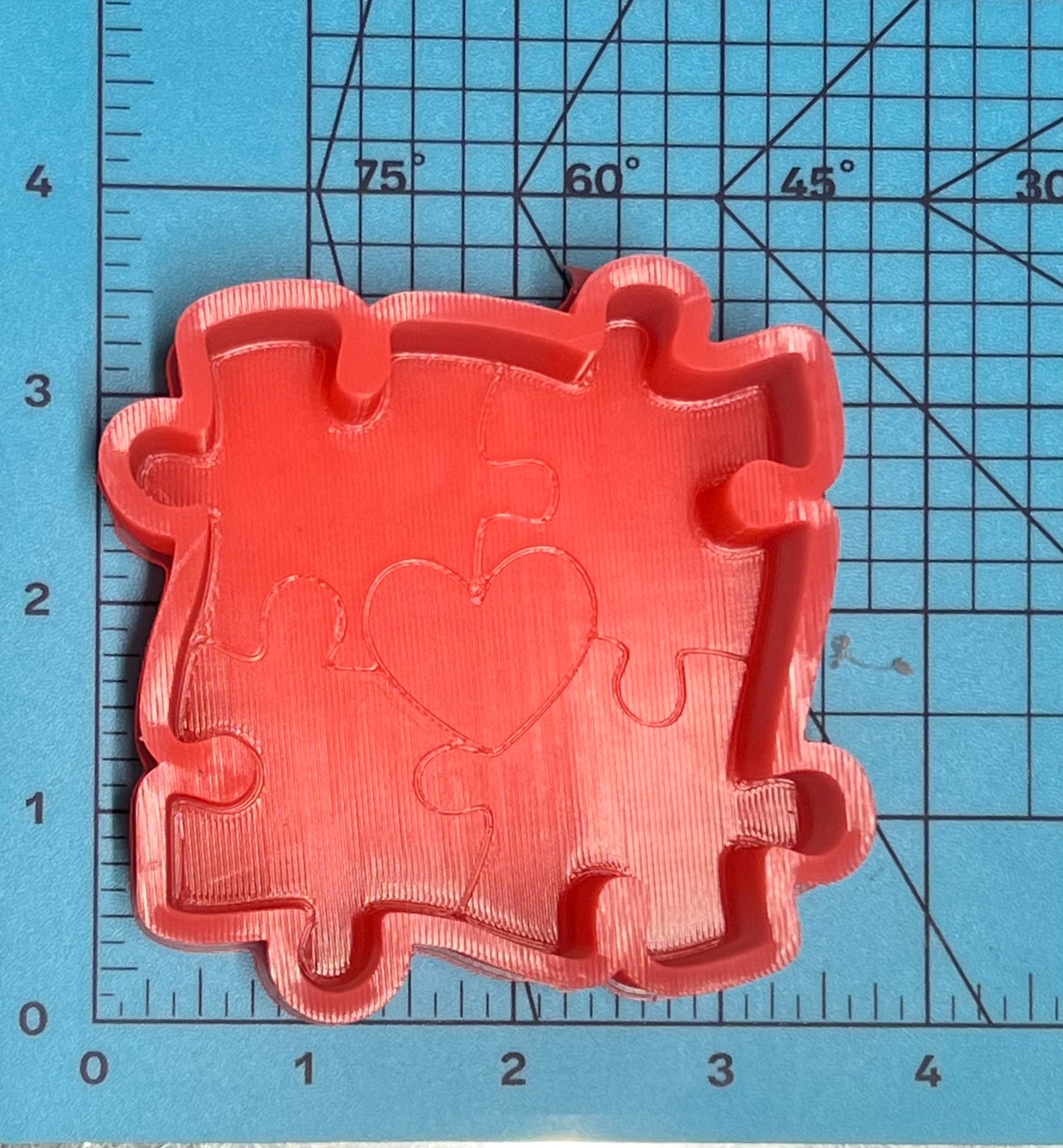 {autism heart puzzle} Silicone Mold