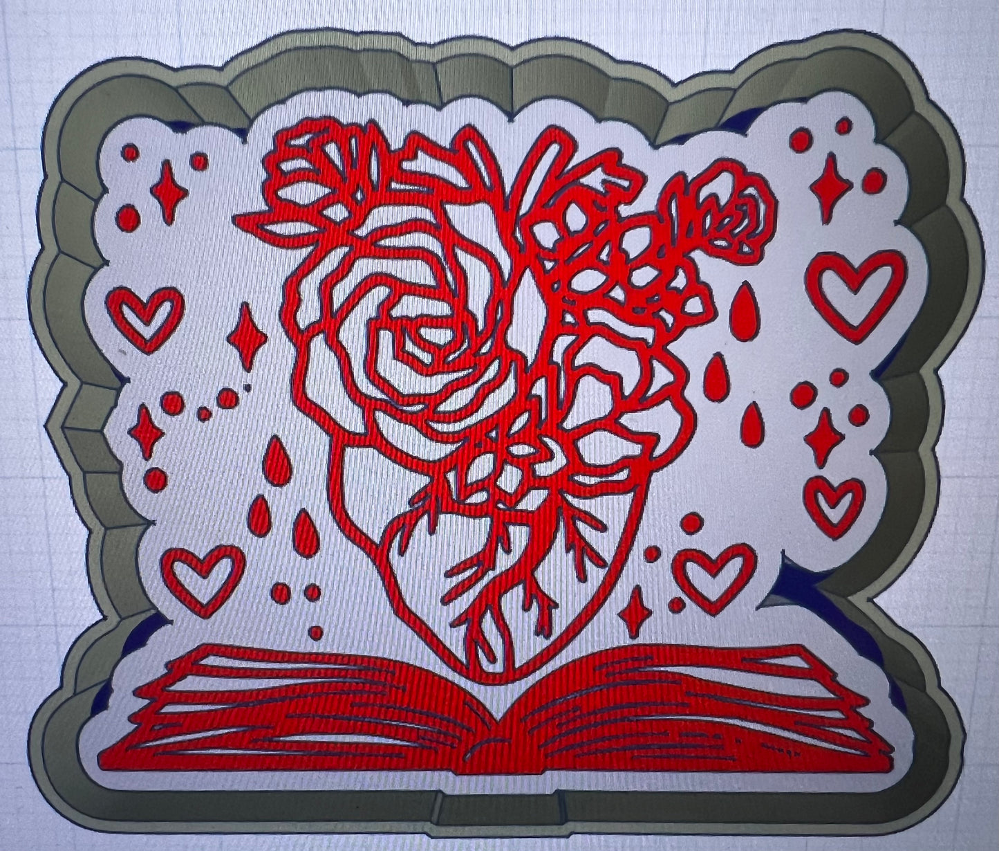 {heart throb book} Silicone Mold