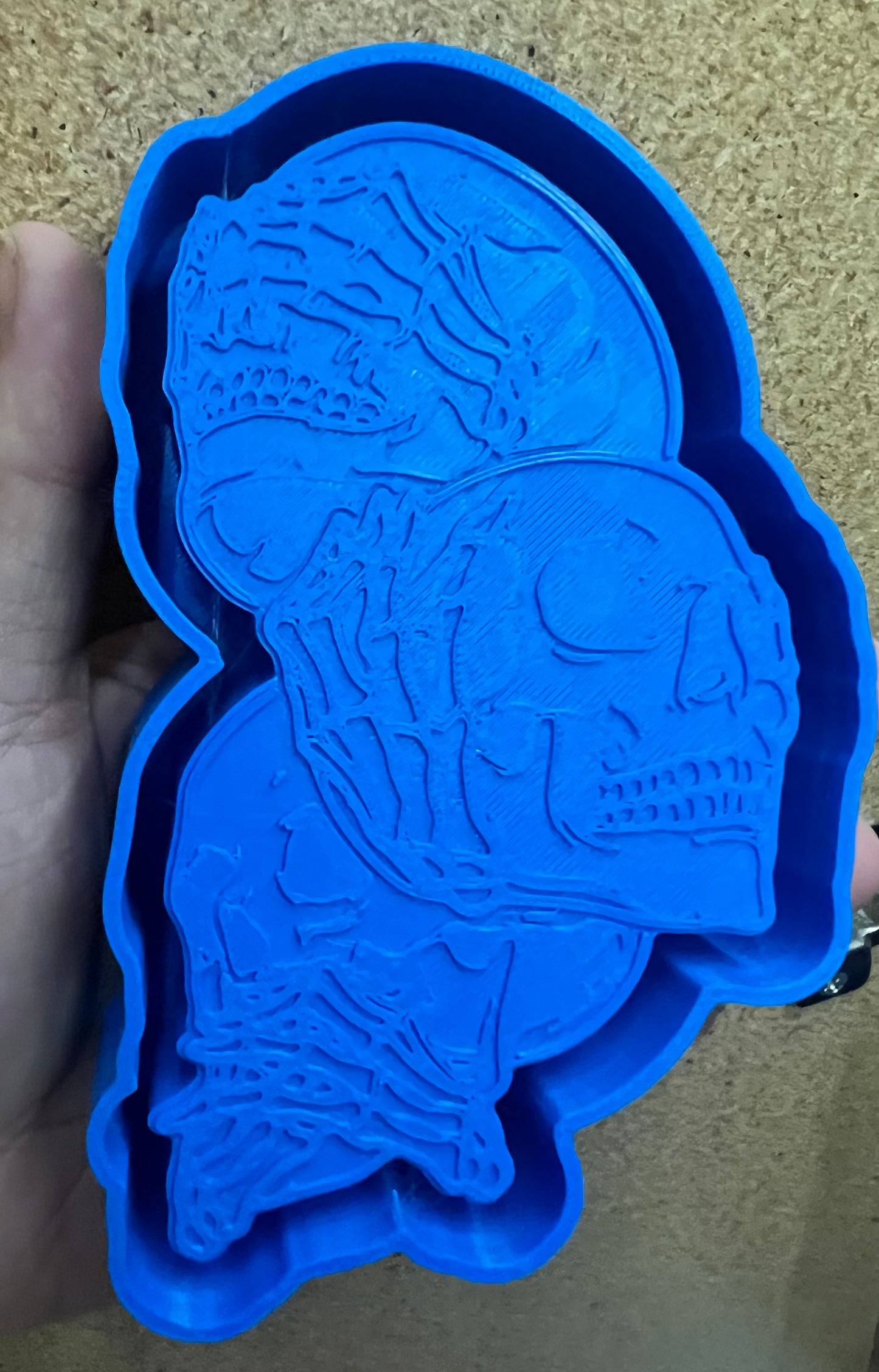 {see no, hear no, speak no evil skulls} Silicone Mold