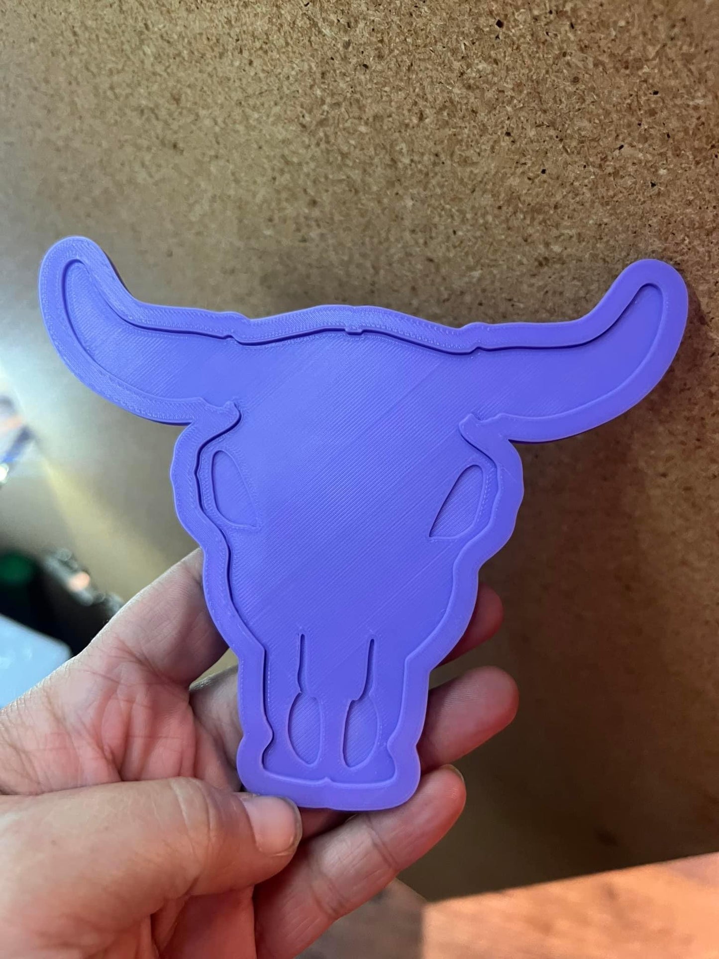 {Lg bull skull with inserts} Silicone Mold