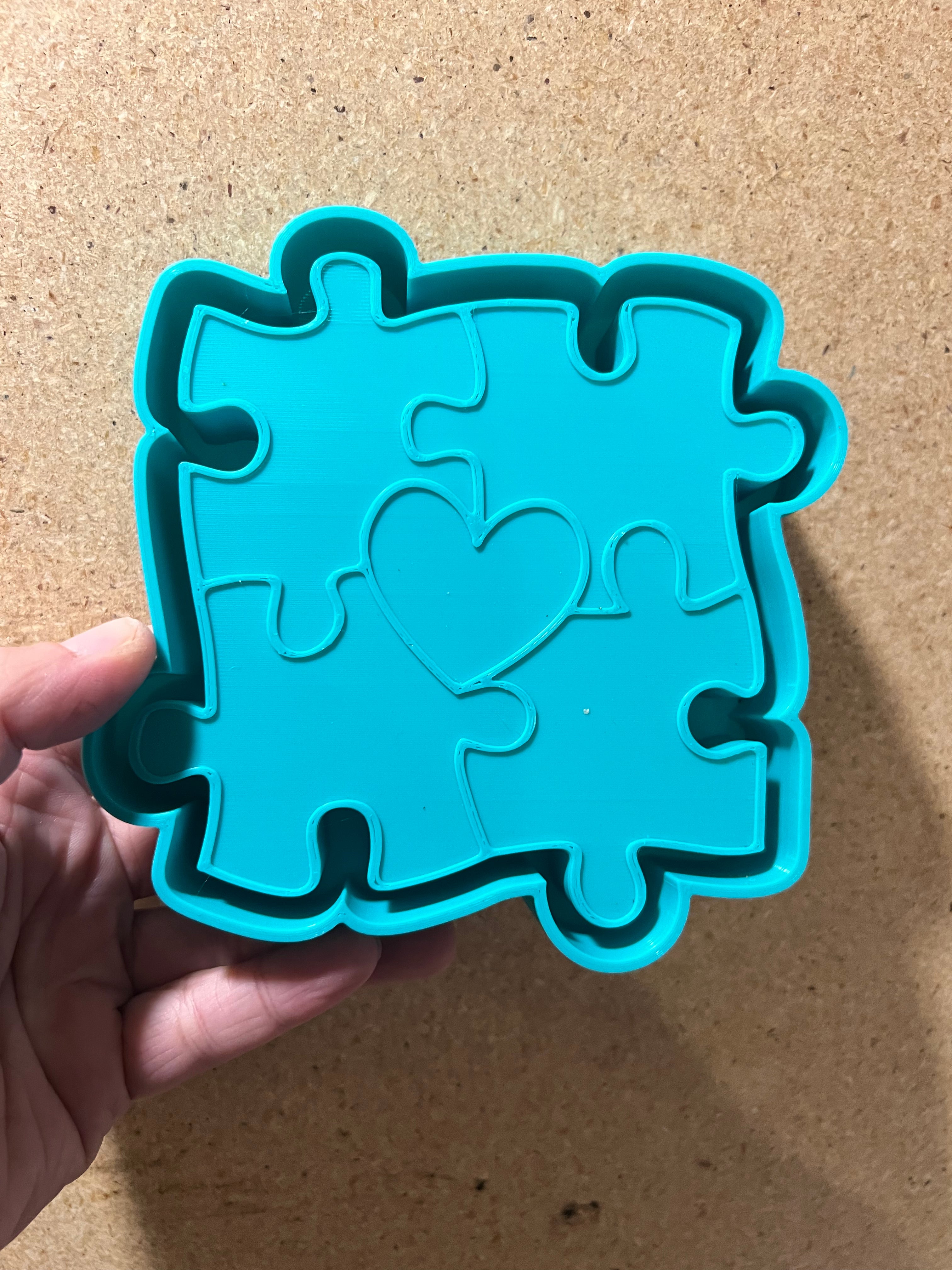 Autism Awareness Heart Puzzle Silicone Mold – ClanSupplies