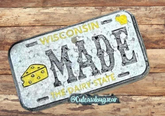{Winconsin license plate insert} Silicone Mold