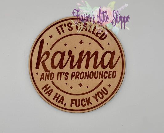 Karma leather freshie blank