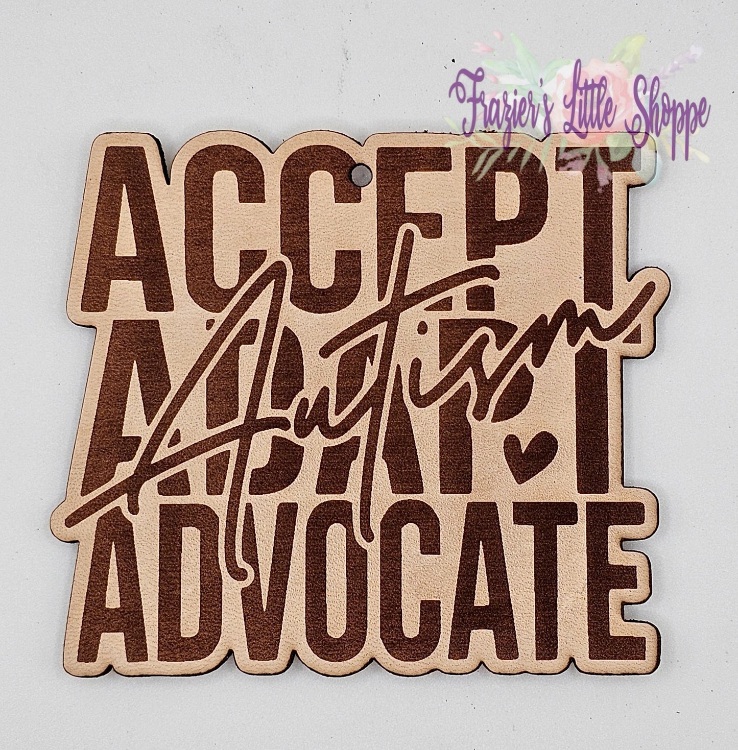 Autism advocate leather freshie blank