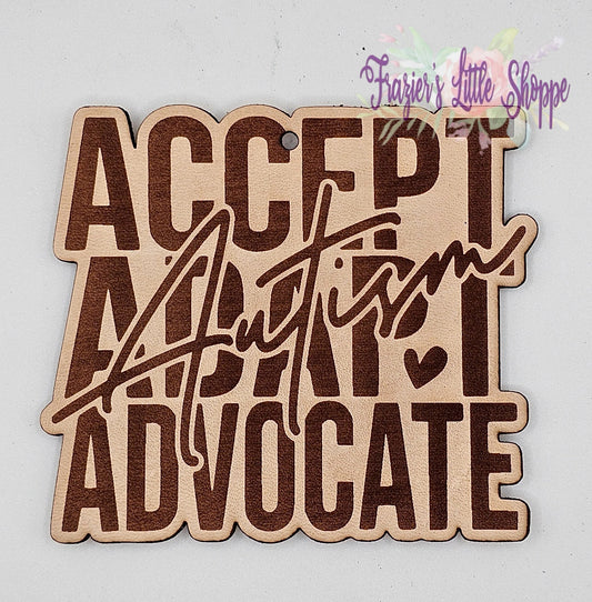 Autism advocate leather freshie blank