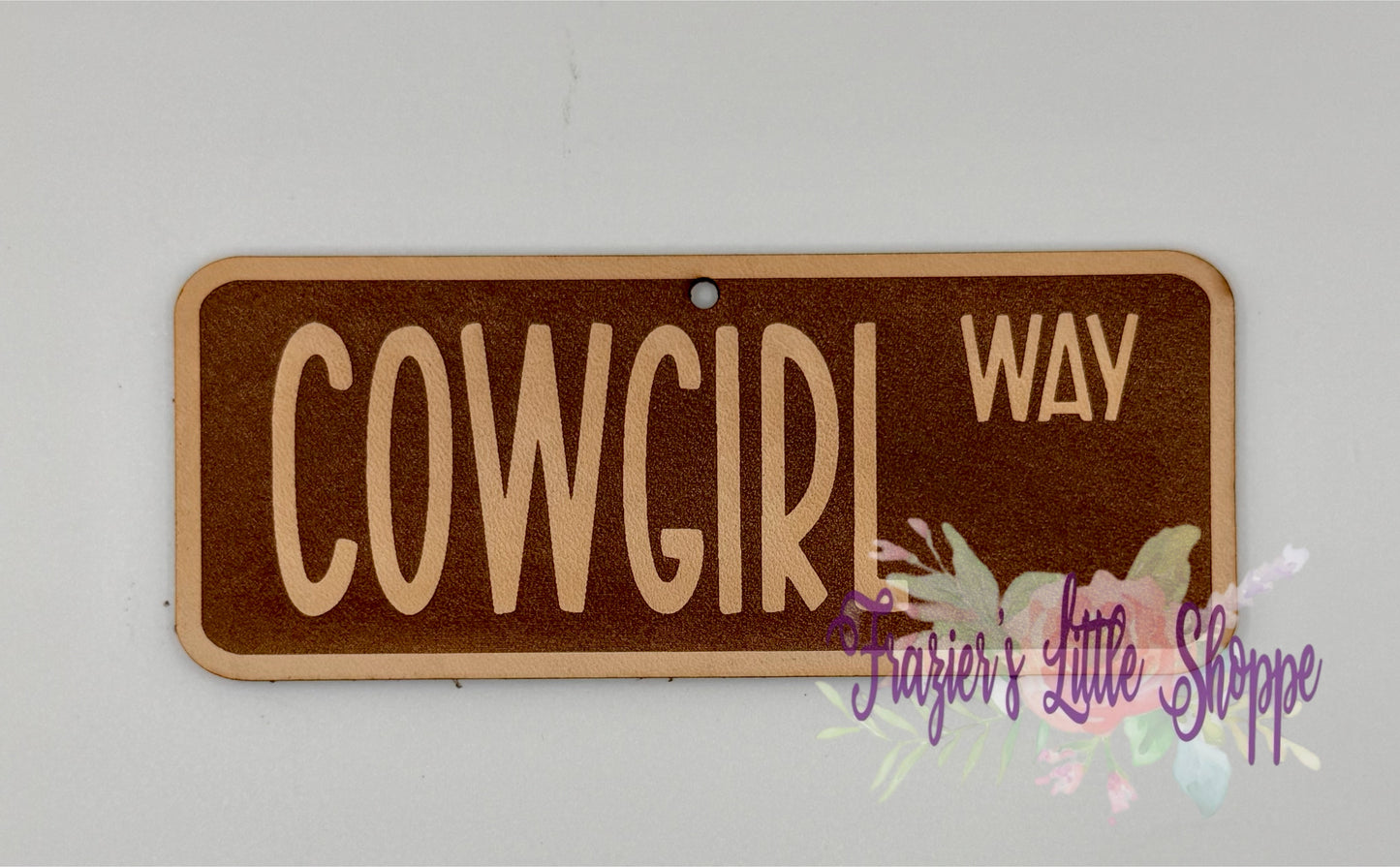 Cowgirl way leather freshie blank
