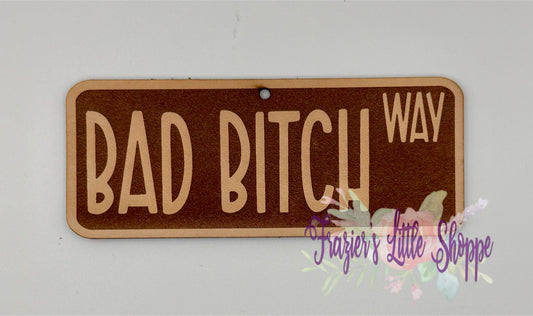 Bad Bitch way leather freshie blank