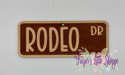 Rodeo Dr leather freshie blank