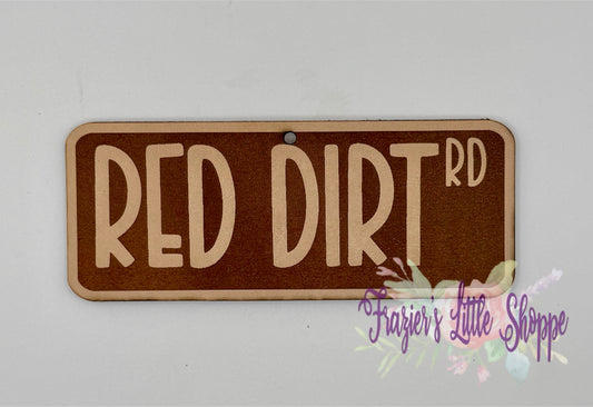 Red Dirt rd leather freshie blank