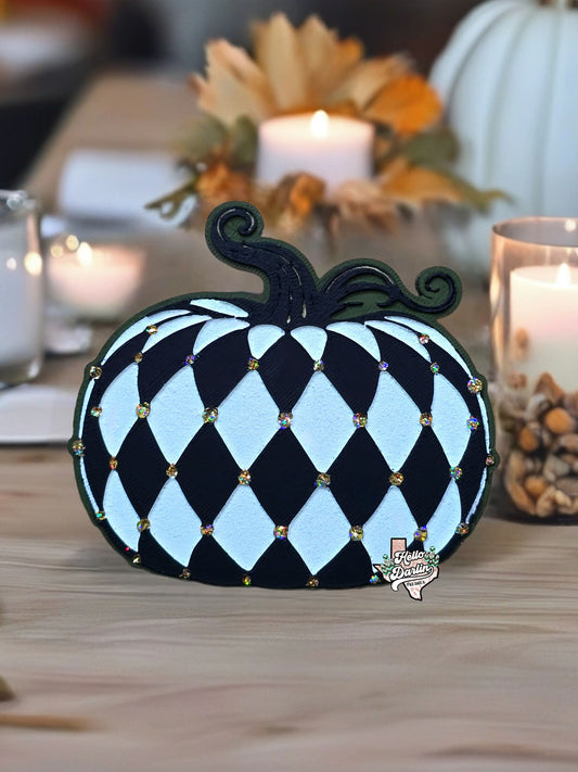 harlequin diamond pumpkin silicone mold