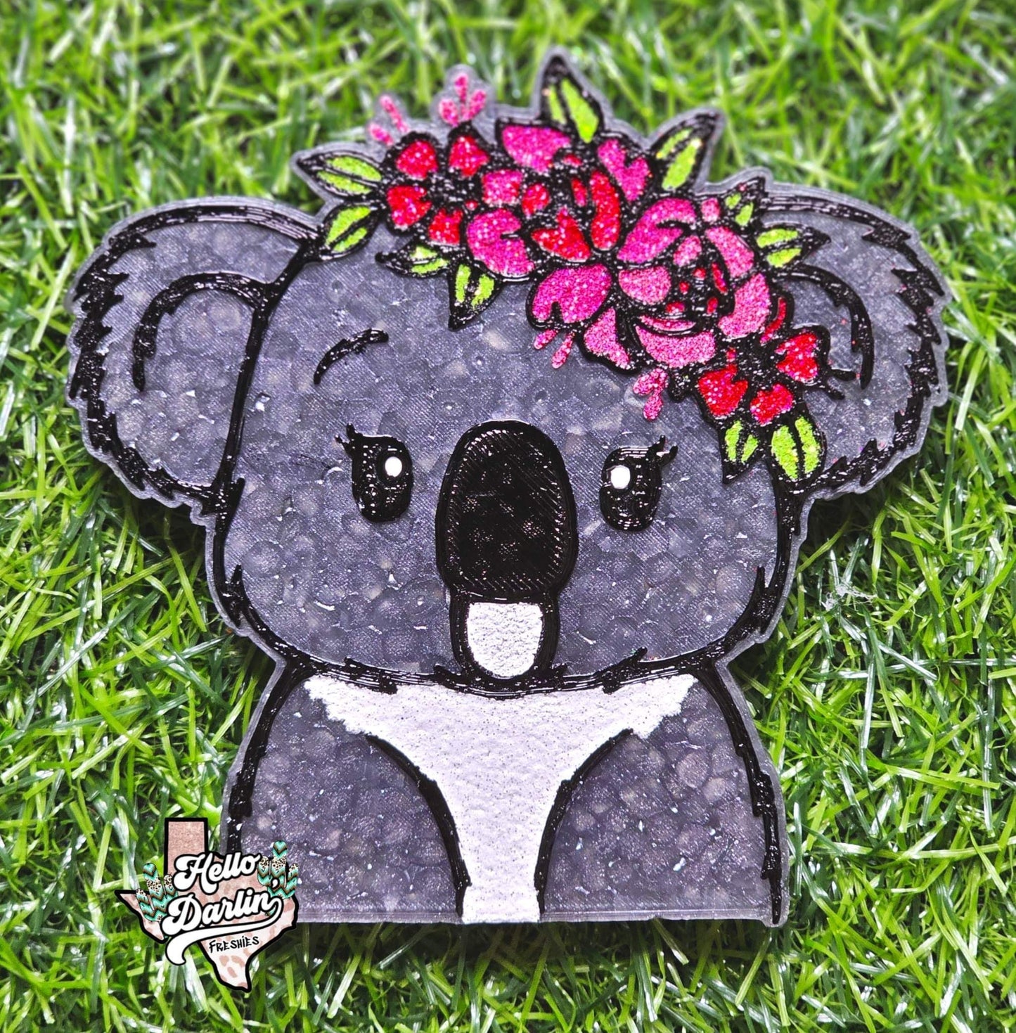 {koala w flowers} Silicone Mold