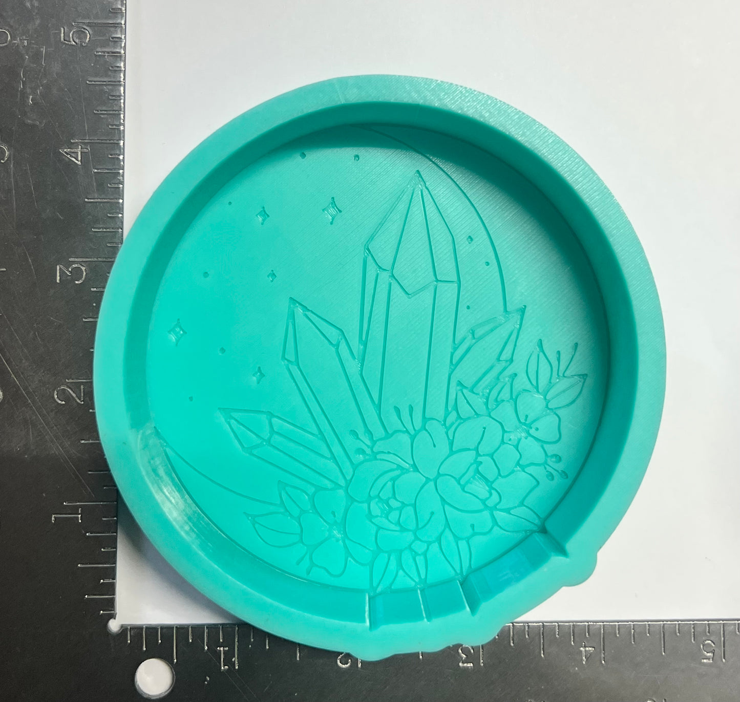 {Crystal moon and flowers} DBD Silicone Mold