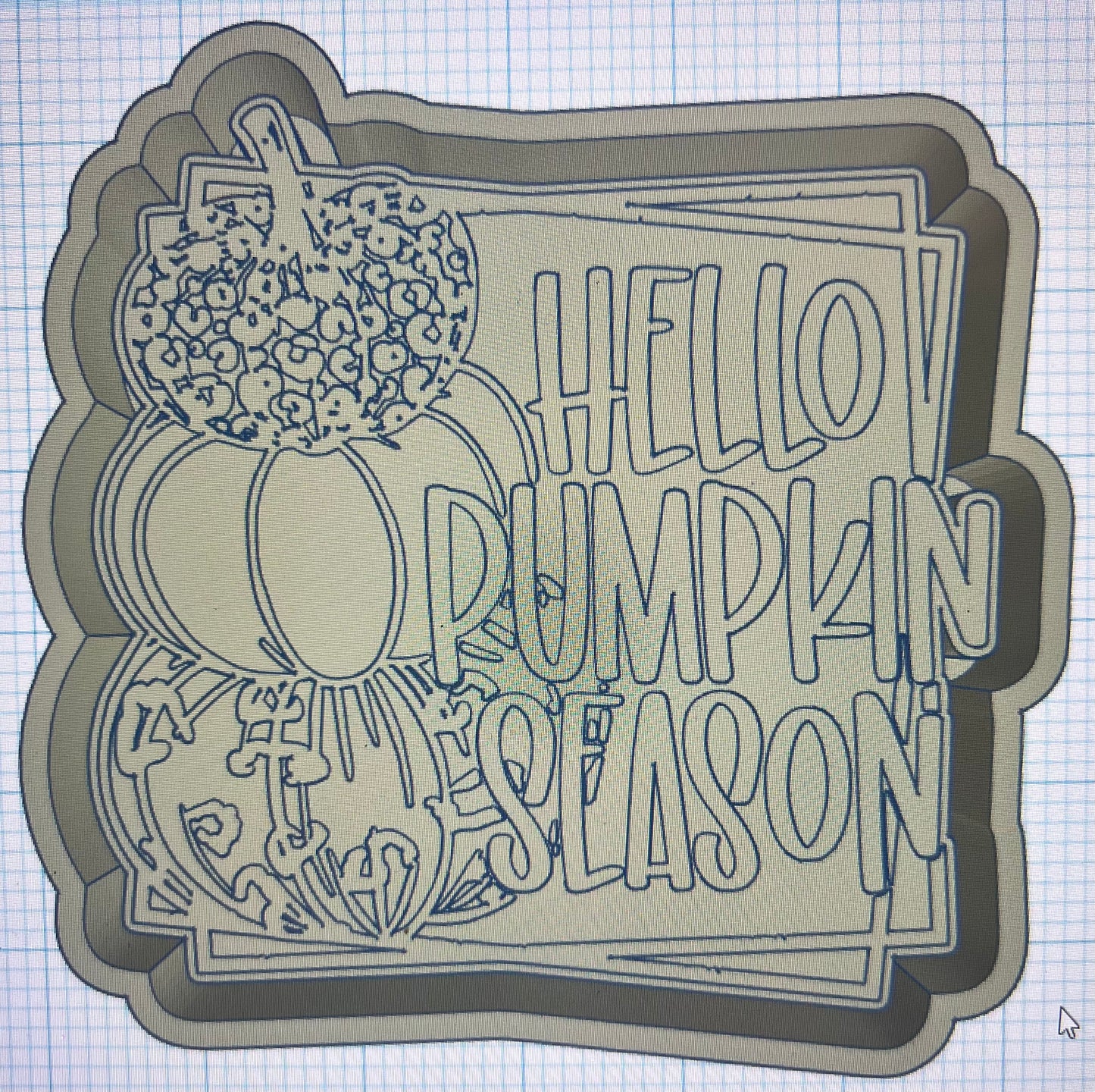 {hello pumpkin season} Silicone Mold