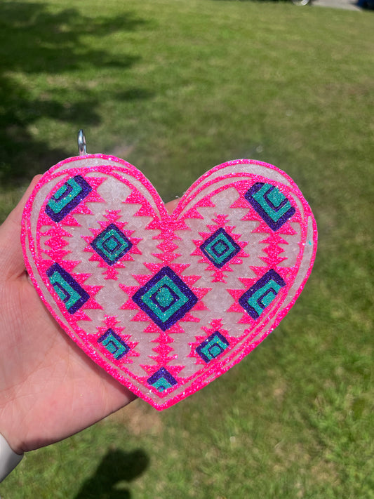 {Aztec heart} All Freshie Sizes