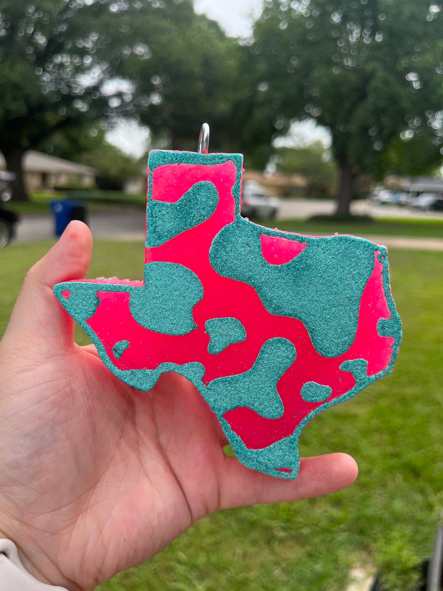 {cow print Texas} Large Freshie