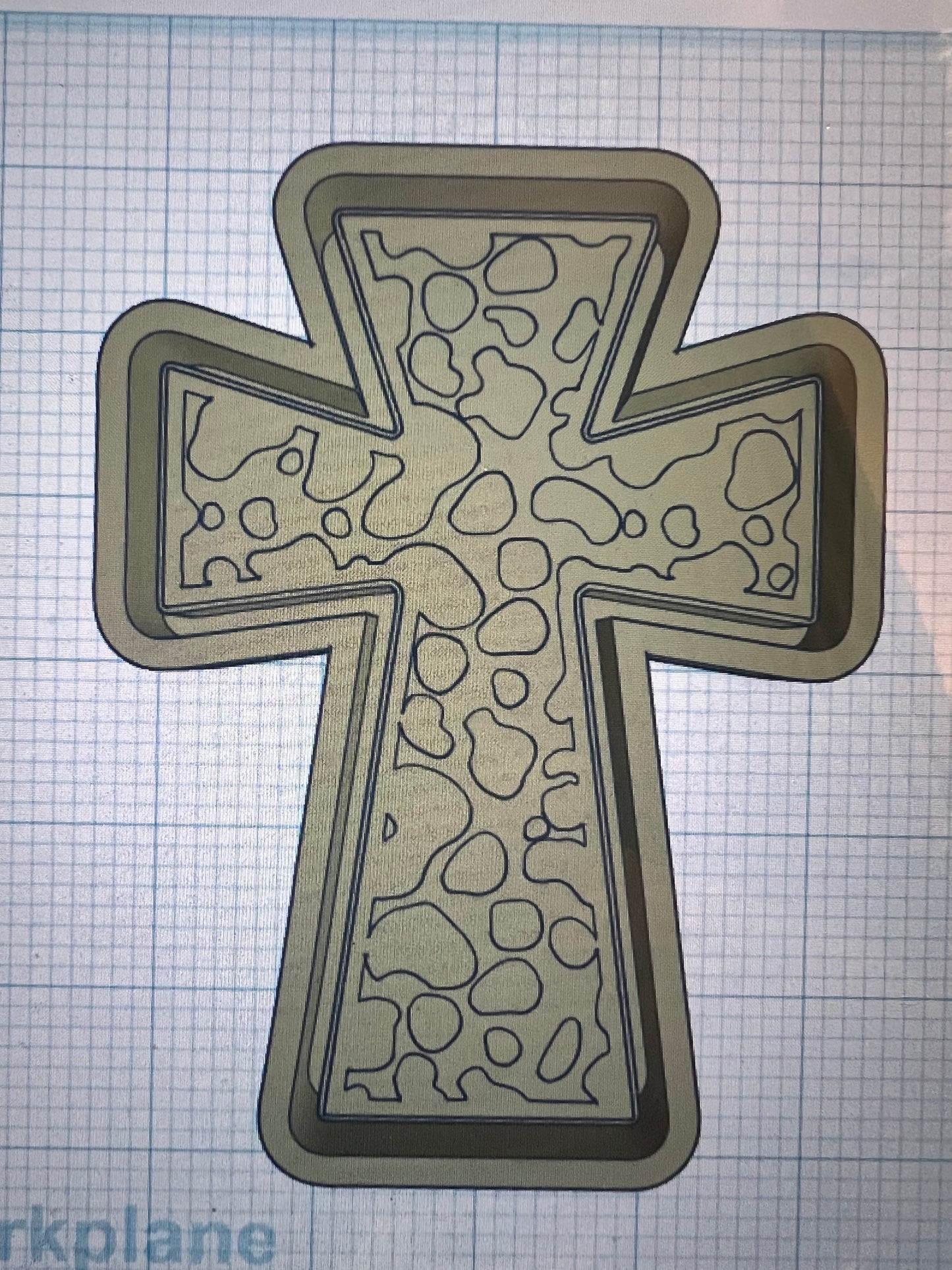 {cowprint cross} Silicone Mold