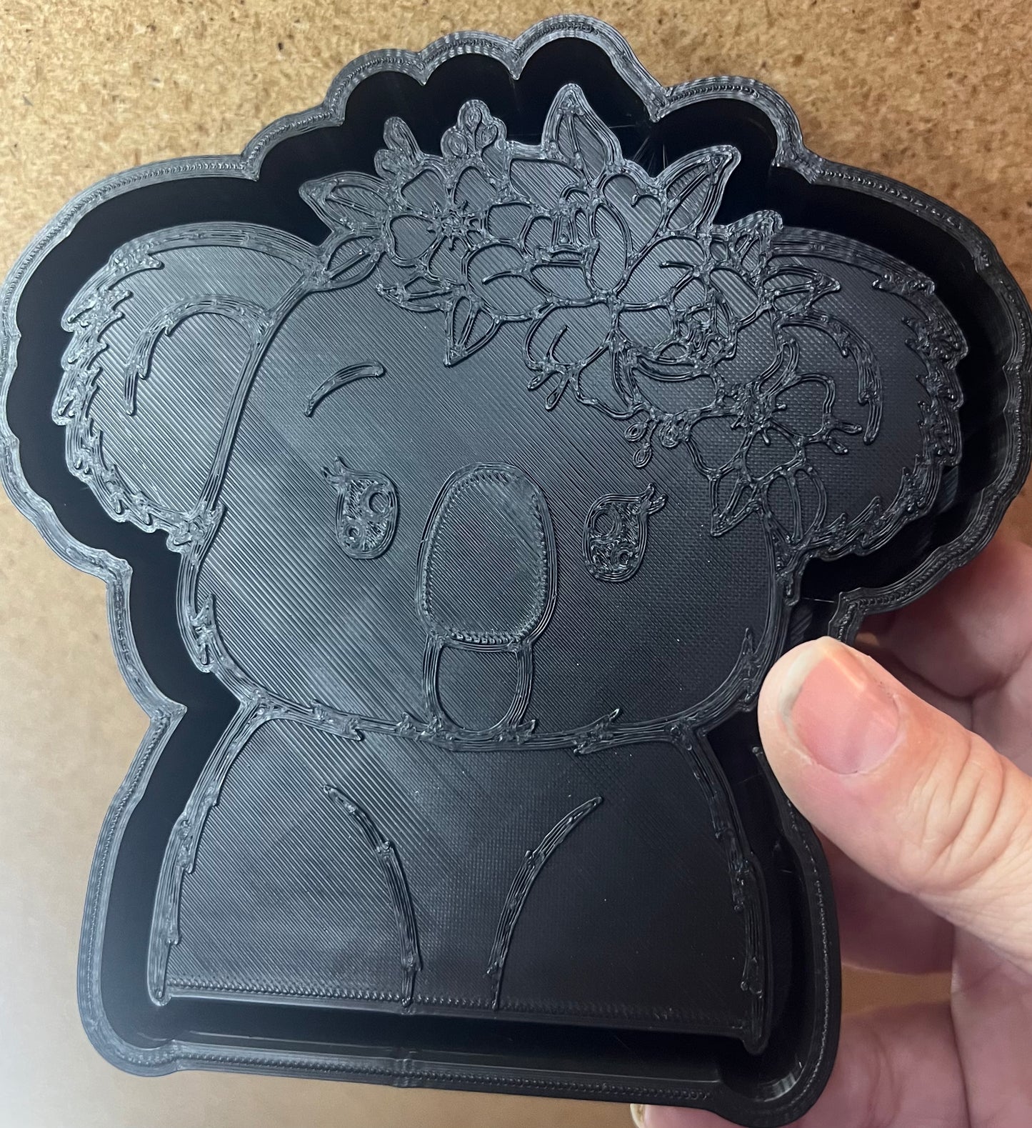 {koala w flowers} Silicone Mold