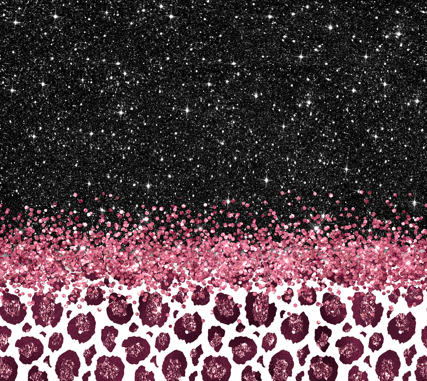 { Black/pink Leopard } Sublimation Tumblers