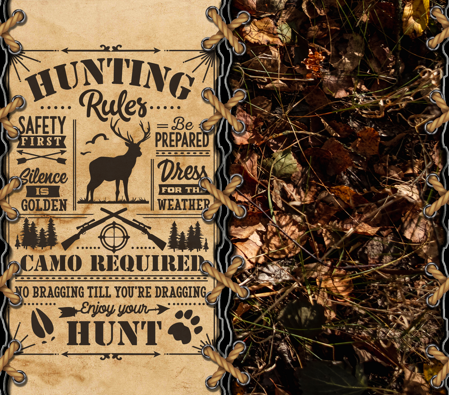 { Hunting rules } Sublimation Tumblers