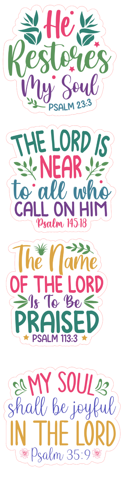 Bible verse quotes stickers