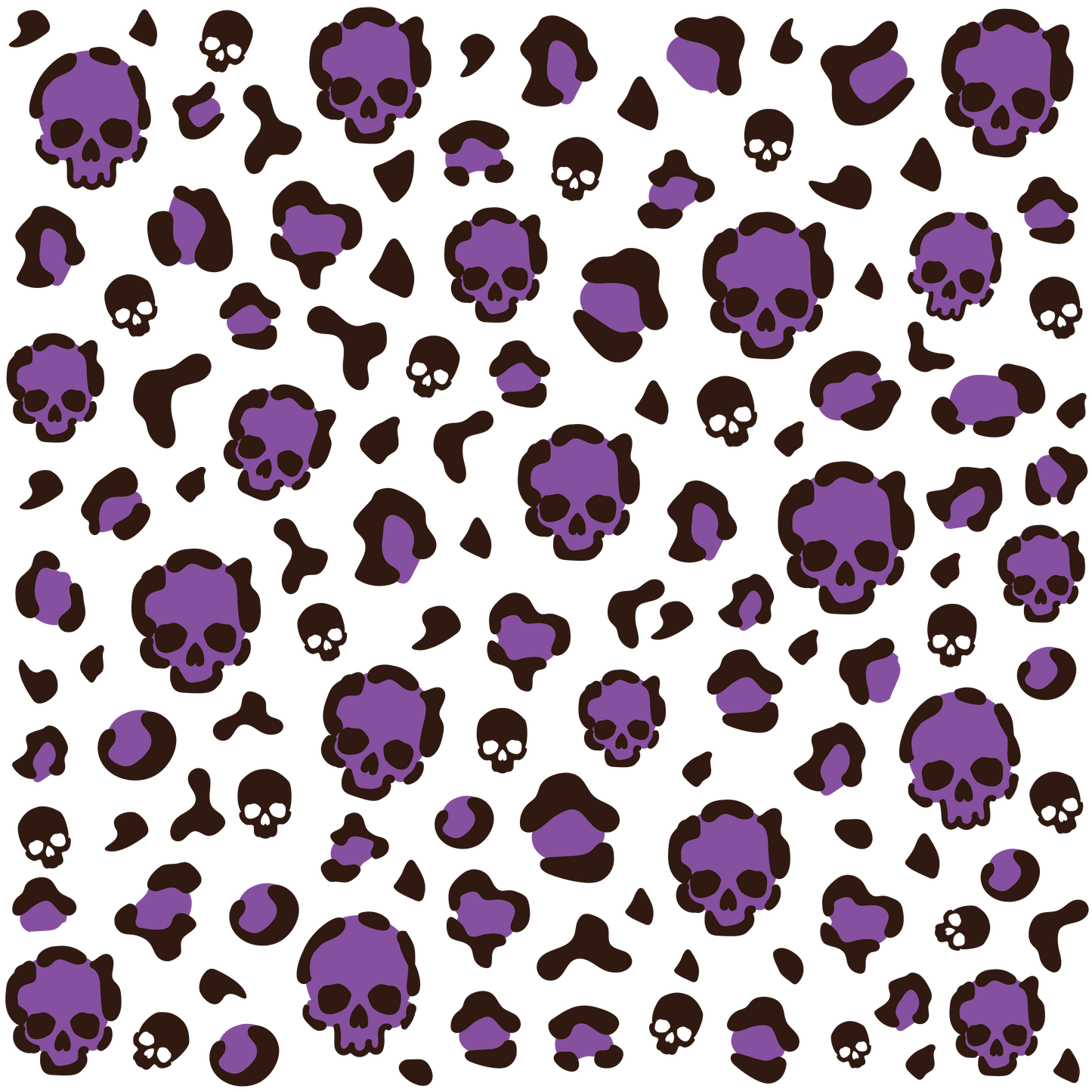 { Leopard purple skulls } Sublimation Tumblers