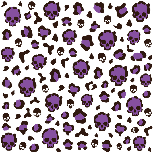 { Leopard purple skulls } Sublimation Tumblers