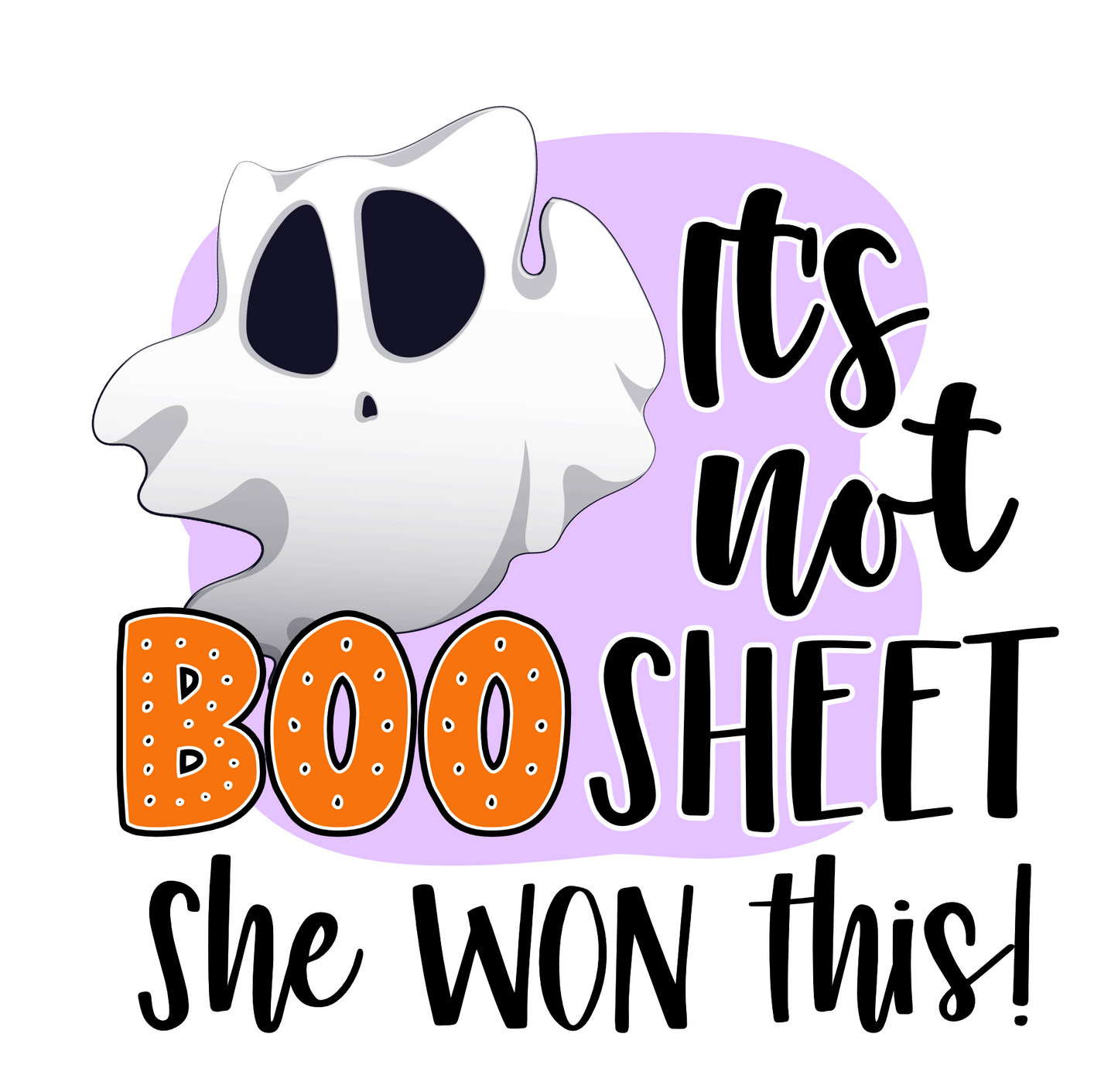 Boo Sheet she won stickers
