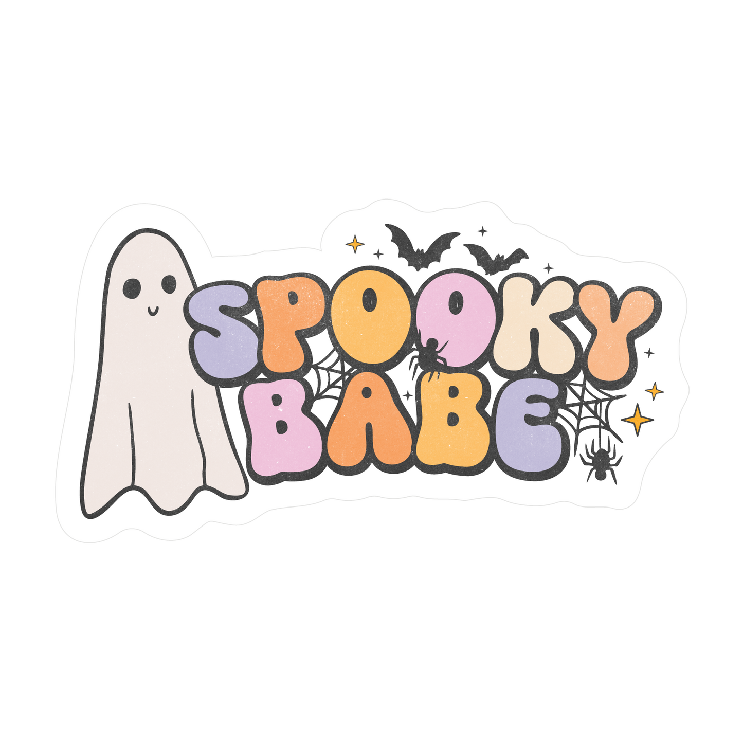 retro Halloween stickers