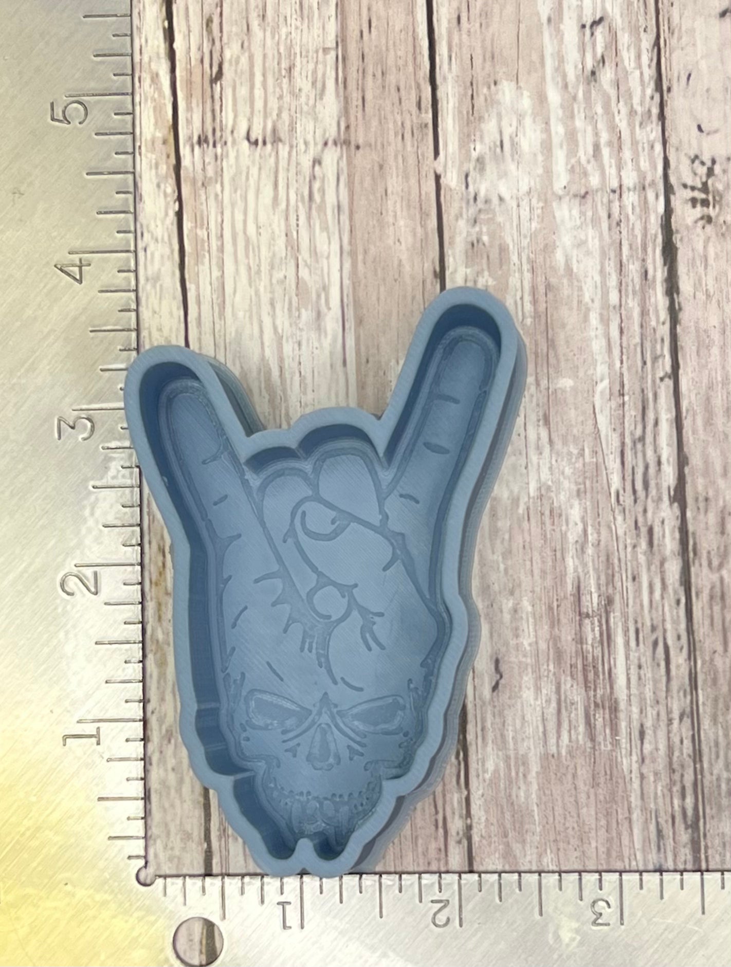 { Skull rock horns } Silicone Mold