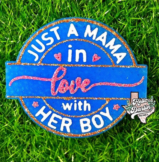 {a mama loves her boy} Silicone Mold