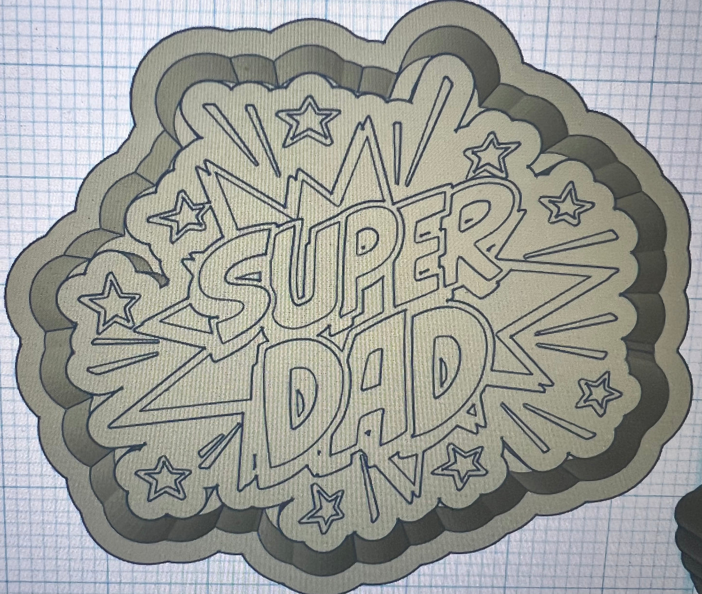 {comic super dad} Silicone Mold