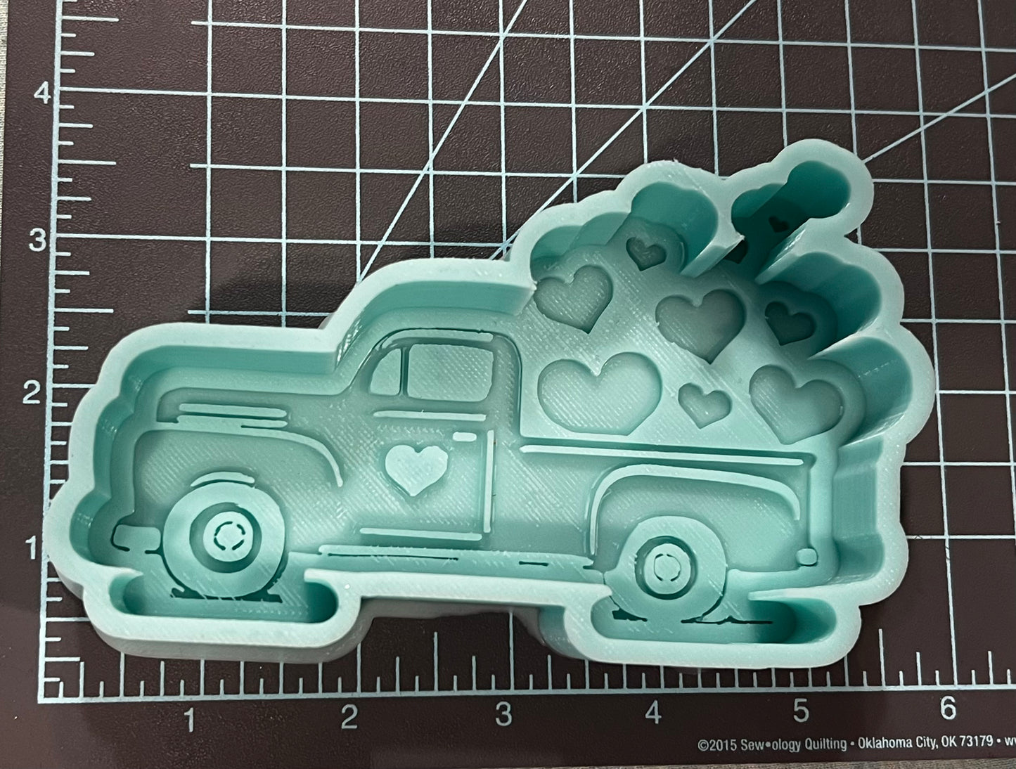 {Multi-Heart Truck} Silicone Mold