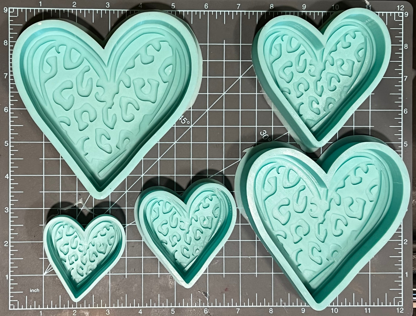 {Leopard Heart} Silicone Mold