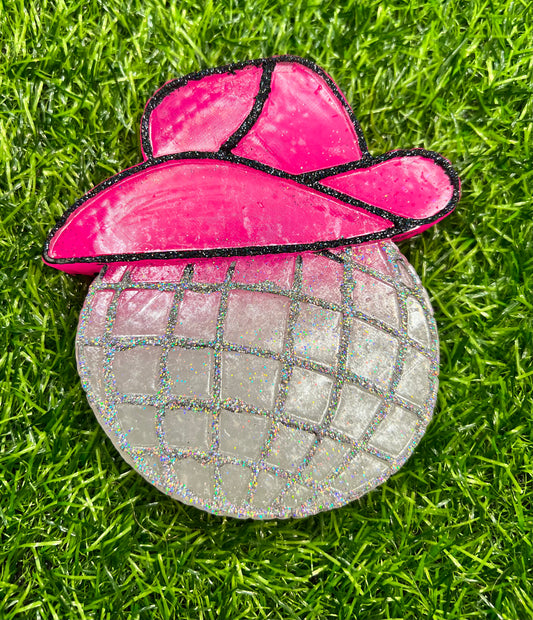 {cowboy hat disco ball} Large Freshie