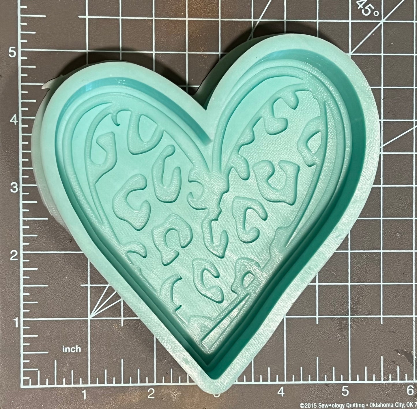 {Leopard Heart} Silicone Mold