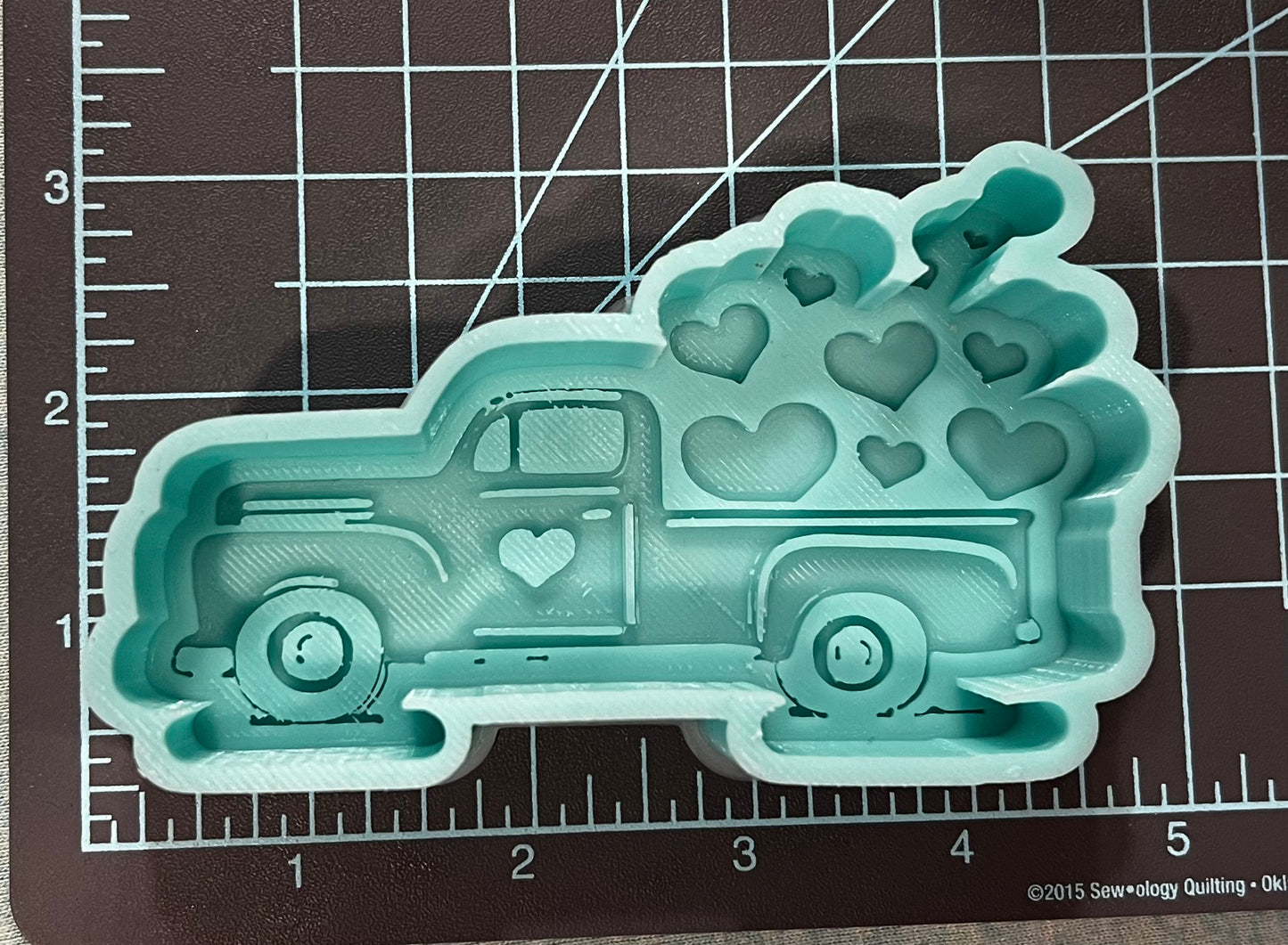 {Multi-Heart Truck} Silicone Mold