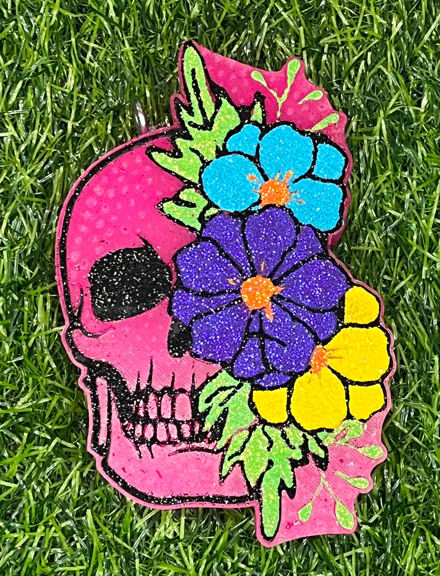 {skull with flowers} Large Freshie